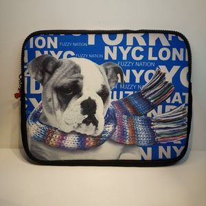 Fuzzynation bulldog blue IPad cover
